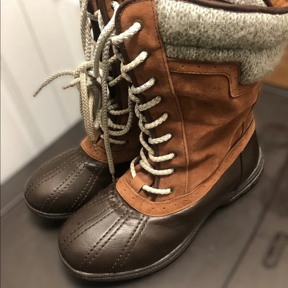 London Fog Calf High Shallista Rain Snow Boots Size 10 - Picture 2 of 2